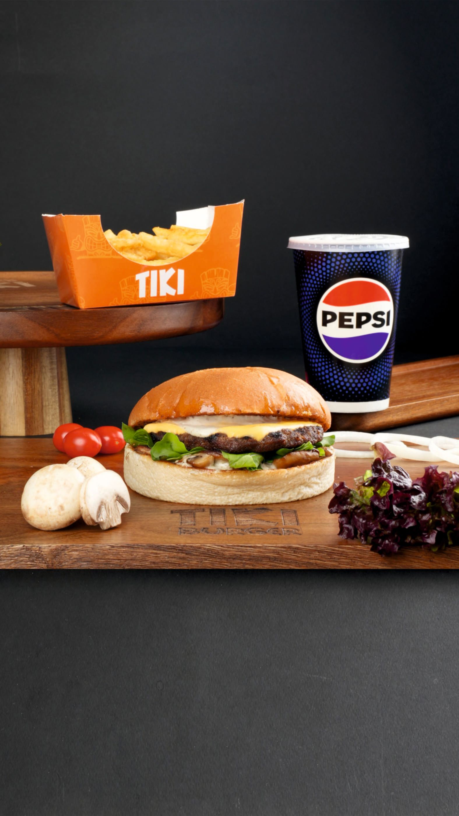 ماشروم برغر كومبو